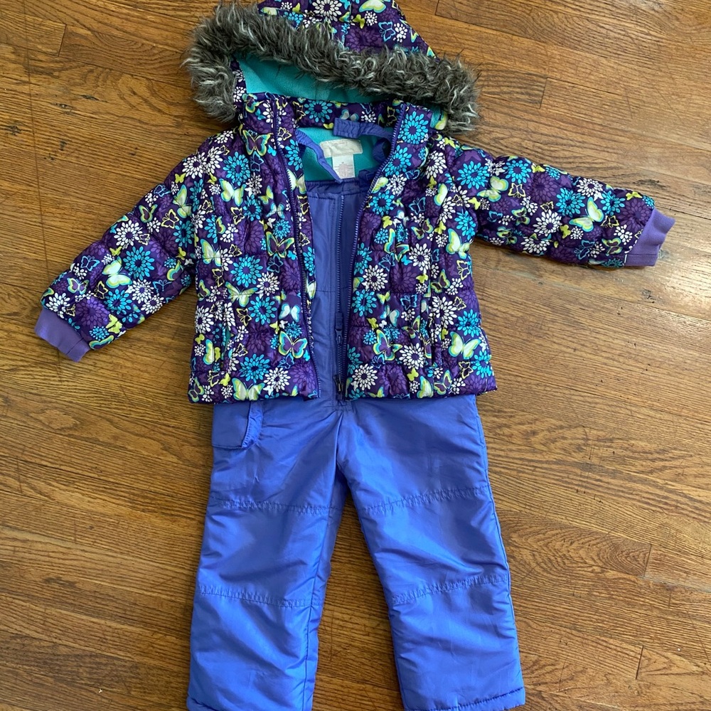 Girls snow bib and jacket set